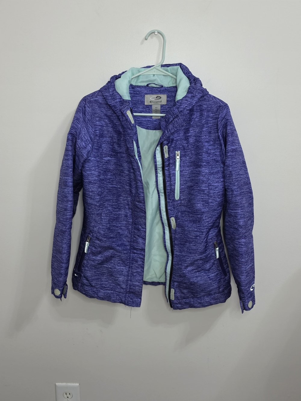 Columbia Purple Puffer Jacket with Mint Lining